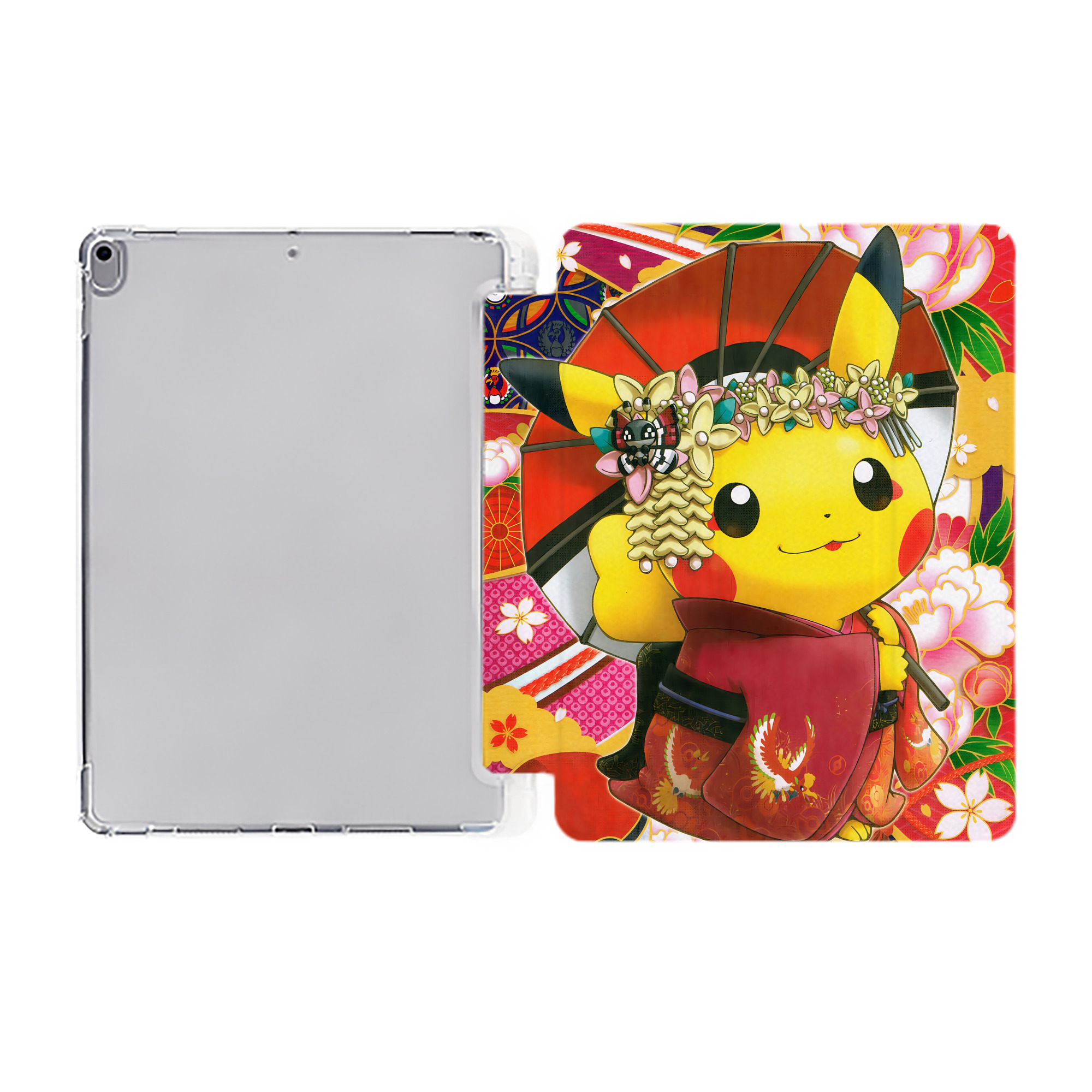 （画像用） ポケットモンスター Pokémon IPad ケース ペン収納付き 三つ折りスタンド PUレザー×シリコン 対応機種9.5/10.5/10.9インチ
